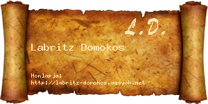 Labritz Domokos névjegykártya